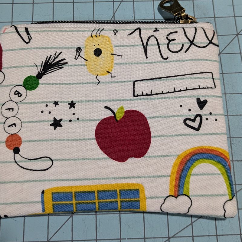 Back to School Quilted Pencil Case/Glasses Handmade