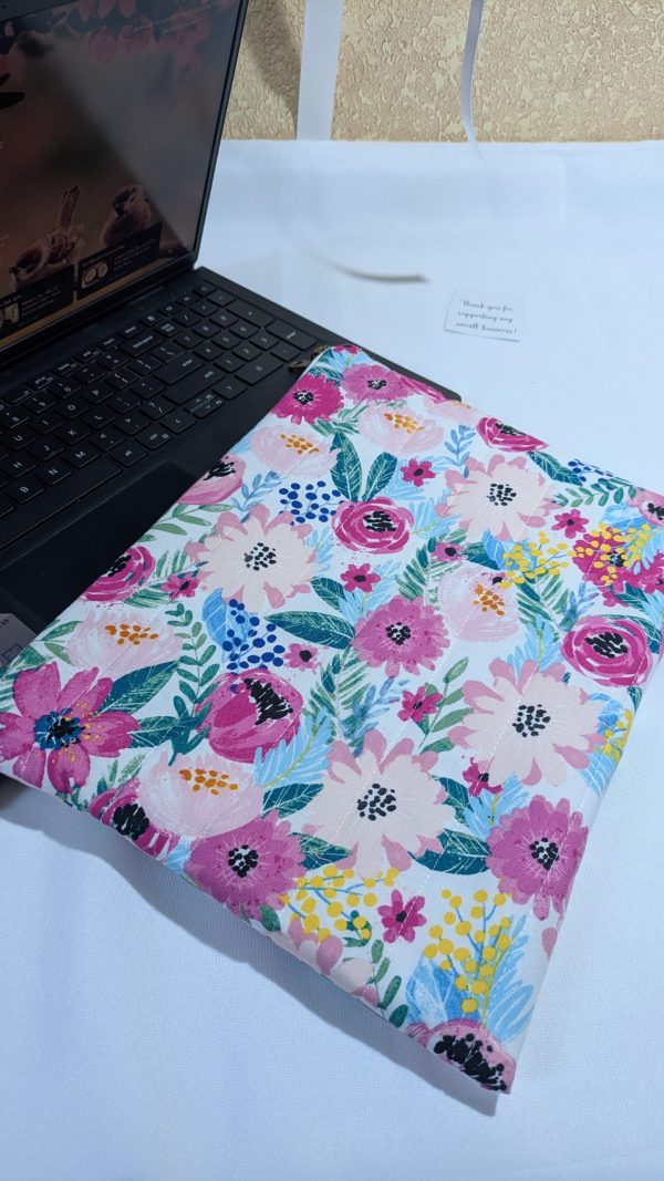 Handmade Quilted Laptop & Tablet Sleeve – 4 Sizes – Soft Cotton Padded Case