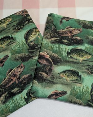 Masculine Reader Fishing Print Book & Kindle Sleeve | Padded Device Cover with Pocket | Free Domestic Shipping