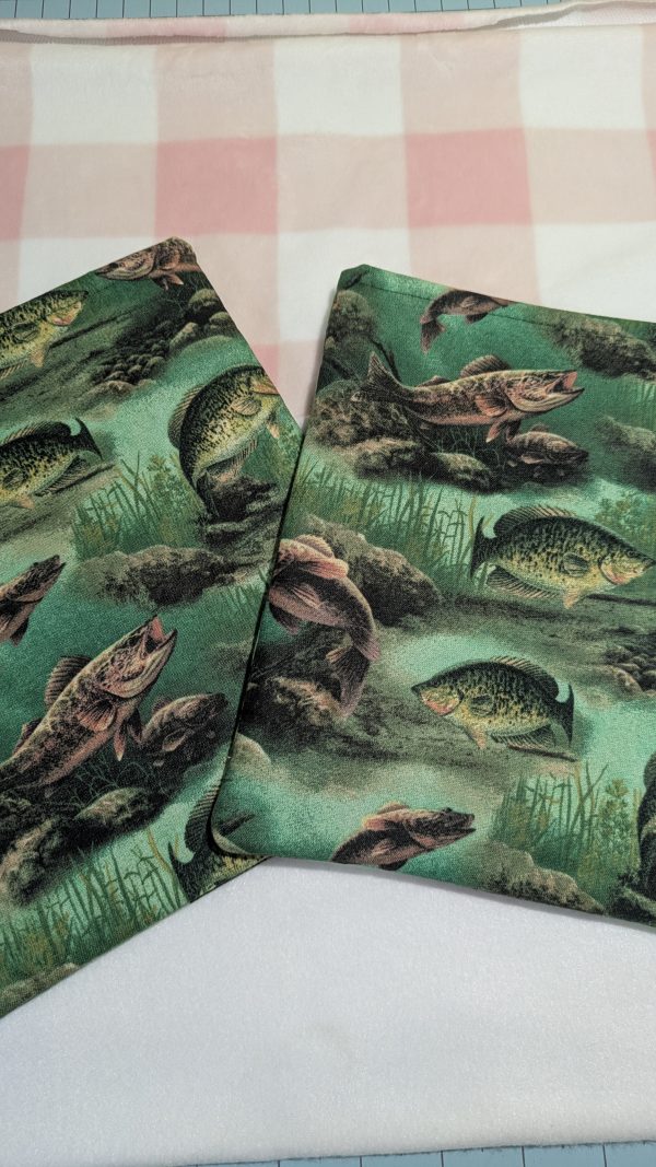 Masculine Reader Fishing Print Book & Kindle Sleeve | Padded Device Cover with Pocket | Free Domestic Shipping