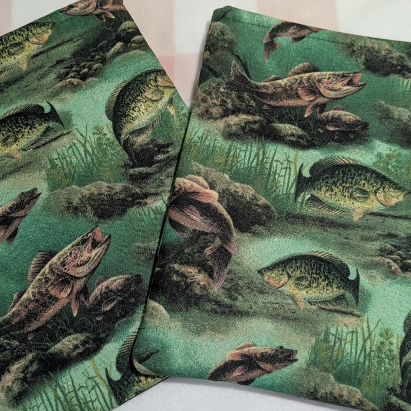 Masculine Reader Fishing Print Book & Kindle Sleeve | Padded Device Cover with Pocket | Free Domestic Shipping