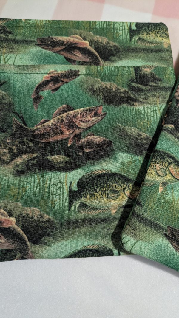 Masculine Reader Fishing Print Book & Kindle Sleeve | Padded Device Cover with Pocket | Free Domestic Shipping - Image 6