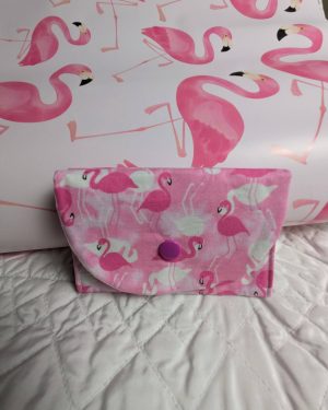 Pink Flamingo Triple Pocket Wallet