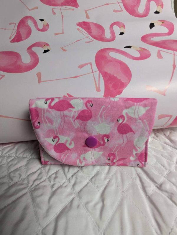 Pink Flamingo Triple Pocket Wallet