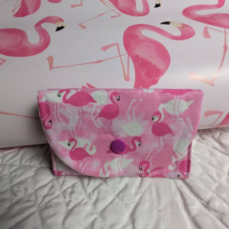 Pink Flamingo Triple Pocket Wallet