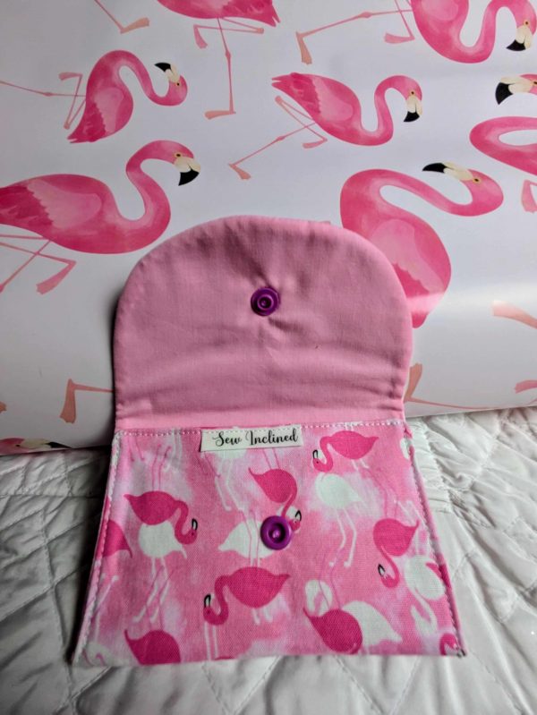Pink Flamingo Triple Pocket Wallet - Image 2