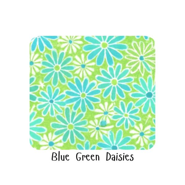 Cell Phone Case/Pencil Case Blue Green Flower Power - Image 2