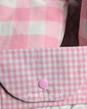 Adorable! Pink Gingham Triple Pocket Wallet