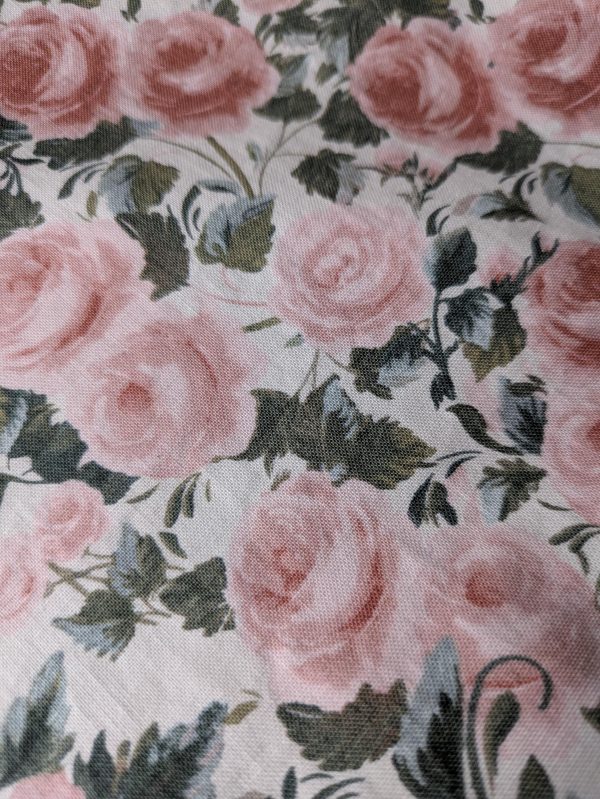 Vintage Rose Quilted Makeup Bag Handmade - Image 9