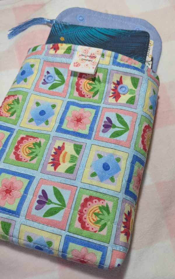 Bible Cover and FREE mini for Rosary Botanical Quilted — Compact Handmade Sleeve - Image 7