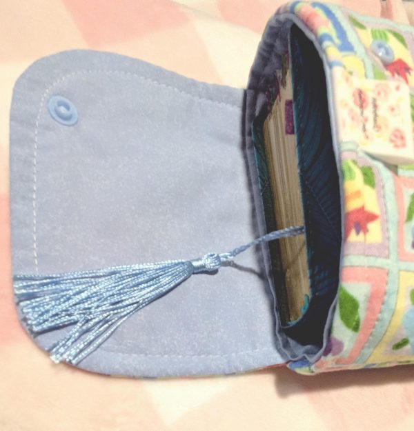 Bible Cover and FREE mini for Rosary Botanical Quilted — Compact Handmade Sleeve - Image 6