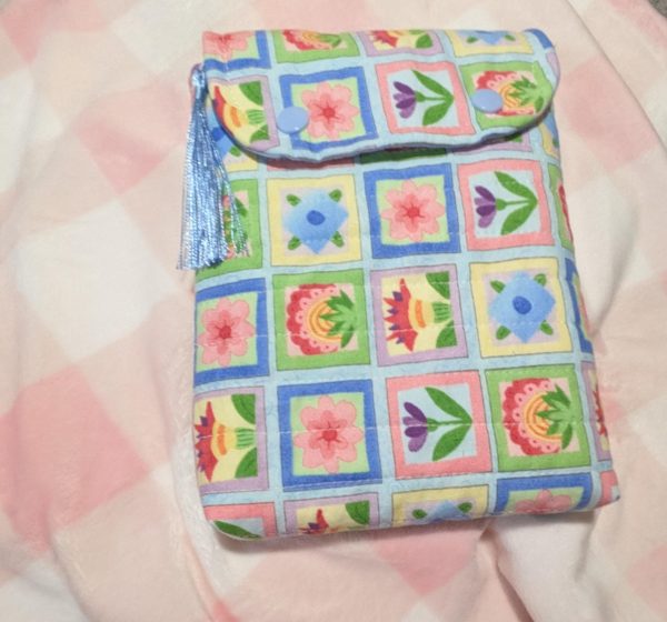 Bible Cover and FREE mini for Rosary Botanical Quilted — Compact Handmade Sleeve