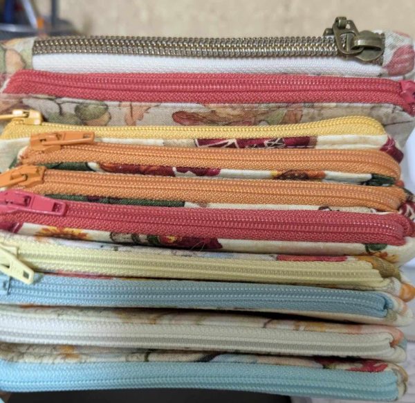 Handmade Keychain Wallet — Mini Fabric Zipper Pouch  100% Cotton Pocketbook, Tote Organizer, Coin & Card Holder - Image 3